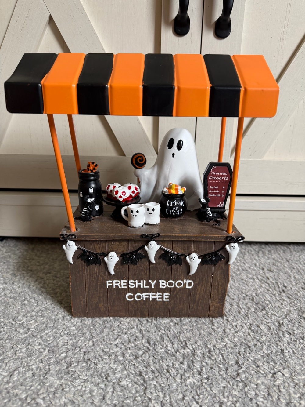 Halloween Ghost Boo's Cafe Freshly Boo’d Coffee Cart Viral Halloween NEW